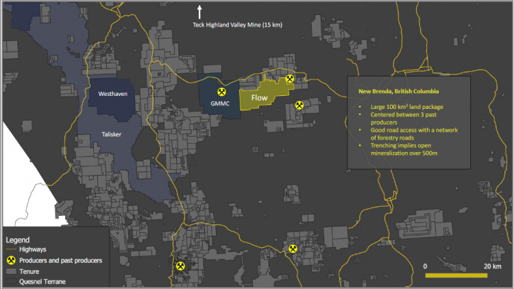 Windfall Geotek Inc Cards AI to Develop Targets for Flow Metals Corp. on New Brenda B.C. Gold Project