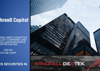 ThreeD Capital Inc. Acquires Securities of Windfall Geotek Inc.