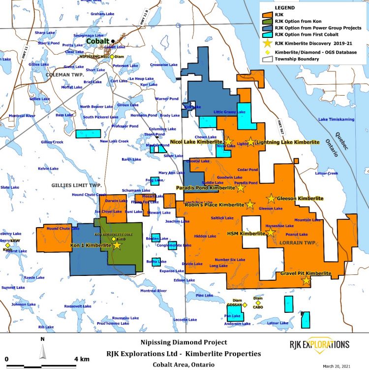 RJK Accelerates Its Option Requirements on the Bishop and Camilleri Claims to Own 100%