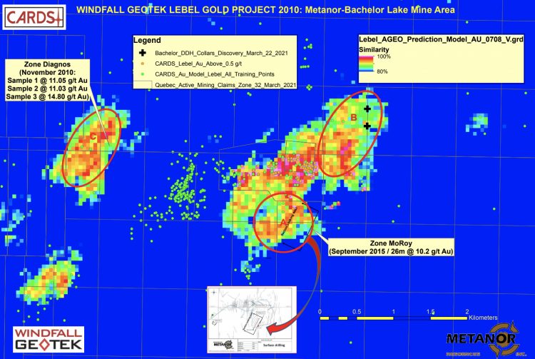 Windfall Geotek Announces New Gold Discovery on AI Gold Targets Near Bachelor Lake in the Urban Barry Mining Camp of Quebec