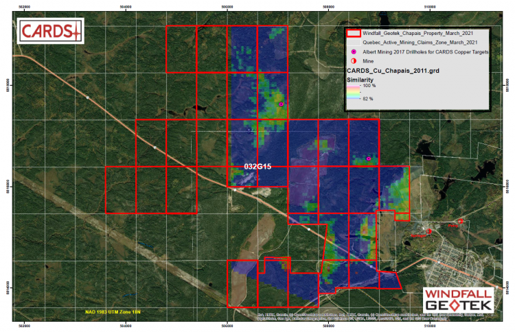 Windfall Geotek is Accepting Binding Offers for Property in Copper Producing Region of Chapais Area, Quebec