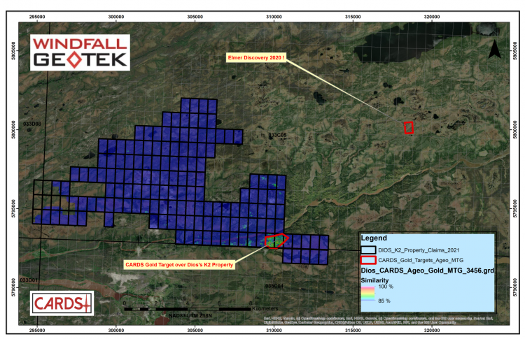 Windfall Geotek Provides New AI Targets to Dios Exploration on the K2 Project Located in James Bay, Quebec