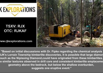 RJK Receives an Update from CF Mineral Research, Preliminary Results Confirms Possibility of Large Diamonds