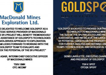 GoldSpot Discoveries to Apply Artificial Intelligence on MacDonald Mines Exploration’s SPJ Project in Northern Ontario