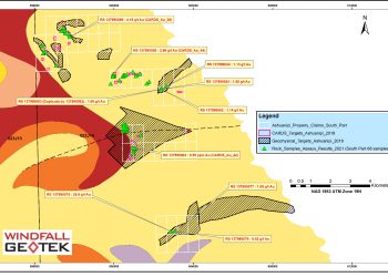 Go Metals Reports 25.6 g/t Gold on AI Targets on Windfall Geotek’s Optioned Ashuanipi Property in The Schefferville Area of Quebec