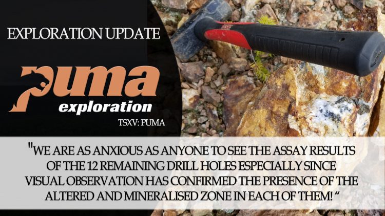 Puma Exploration Continues Aggressive Exploration on the O’Neil Gold Trend on Its Williams Brook Gold Property, Atlantic Canada