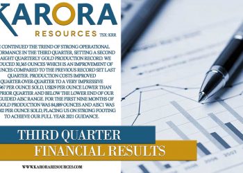 Karora Reports Strong Third Quarter Results Positioning the Company for a Record Year