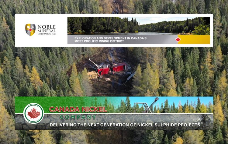 Noble Proceeds with Agreement to Consolidate Project 81 Nickel Targets into Canada Nickel Company for 3.5 Million Shares