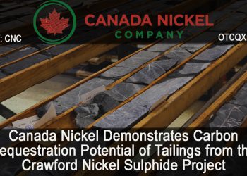 Canada Nickel Demonstrates Carbon Sequestration Potential of Tailings from the Crawford Nickel Sulphide Project