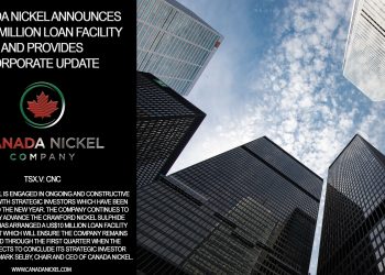 Canada Nickel Announces US$10 Million Loan Facility and Provides Corporate Update