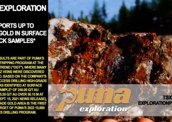 Puma Exploration Reports Up to 371 G/T Gold in Surface Rock Samples*