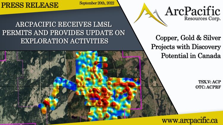 ArcPacific Receives LMSL Permits and Provides Update on Exploration Activities