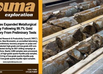 Puma Exploration Launches Expanded Metallurgical Study Following 99.7% Gold Recovery From Preliminary Tests