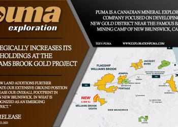 Puma Exploration Strategically Increases Its Land Holdings at the Williams Brook Gold Project