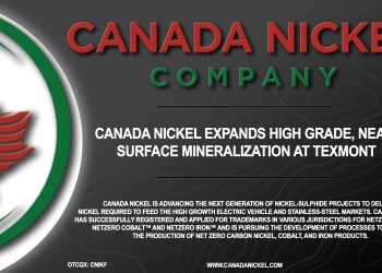Canada Nickel Expands High Grade, Near Surface Mineralization at Texmont