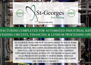 Manufacturing Completed for Automated Industrial Battery Processing Circuits, Financing & Lithium Processing Update