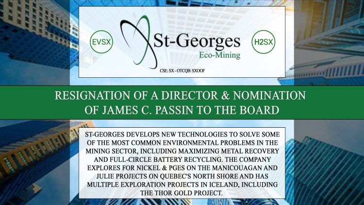 Resignation of a Director & Nomination of James C. Passin to the Board