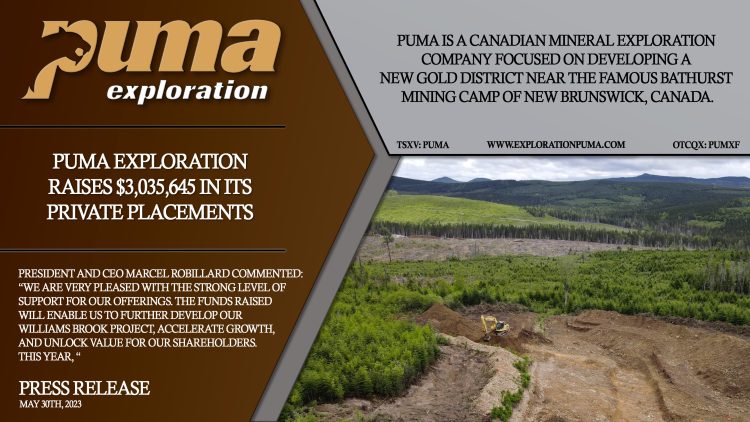 Puma Exploration raises $3,035,645 in its Private Placements