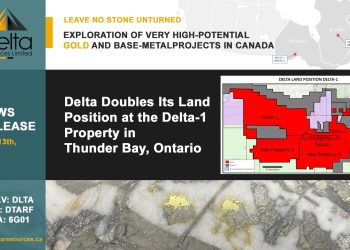 Delta Doubles Its Land Position at the Delta-1 Property in Thunder Bay, Ontario