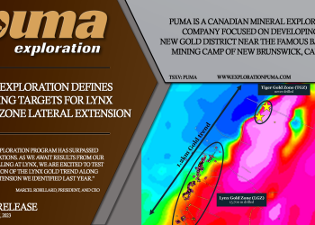 Puma Exploration Defines Drilling Targets for Lynx Gold Zone Lateral Extension