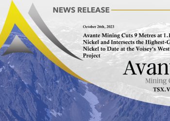 Avante Mining Cuts 9 Metres at 1.12% Nickel and Intersects the Highest-Grade Nickel to Date at the Voisey’s West Project