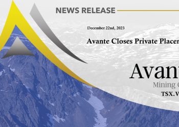 Avante Closes Private Placement
