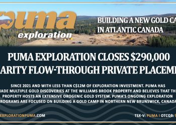 Puma Exploration Closes $290,000 Charity Flow-Through Private Placement
