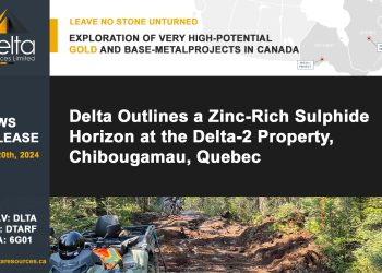 Delta Outlines a Zinc-Rich Sulphide Horizon at the Delta-2 Property, Chibougamau, Quebec