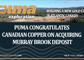 Puma Congratulates Canadian Copper on Acquiring Murray Brook Deposit