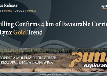 Drilling Confirms 4 km of Favourable Corridor at Lynx Gold Trend