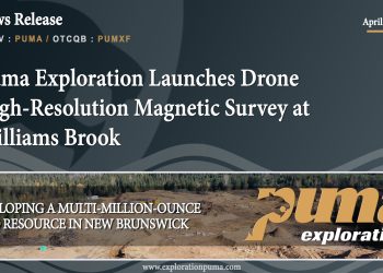 Puma Exploration Launches Drone High-Resolution Magnetic Survey at Williams Brook