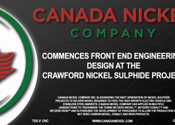 Canada Nickel Commences Front End Engineering Design at Crawford Nickel Sulphide Project
