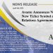 Avante Announces Name Change, New Ticker Symbol and Investor Relations Agreement