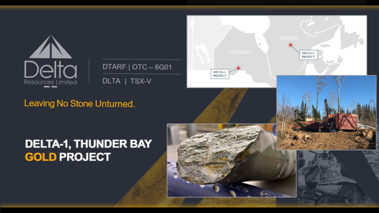 Delta-1, Thunder Bay Gold Project – Delta Resources (TSXV: DLTA)