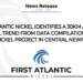 First Atlantic Nickel Identifies 30km Awaruite Nickel Trend From Data Compilation at its Atlantic Nickel Project in Central Newfoundland