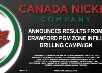 Canada Nickel Announces Results from Crawford PGM Zone Infill Drilling Campaign