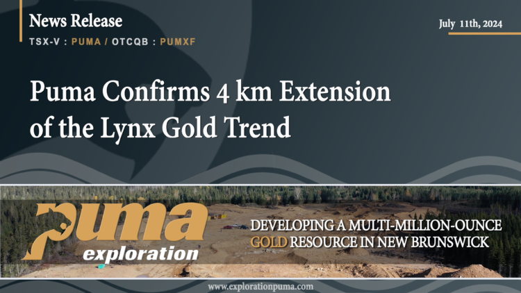 Puma Confirms 4 km Extension of Lynx Gold Trend