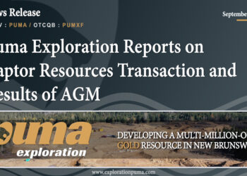 Puma Exploration Reports on Raptor Resources Transaction and Results of AGM