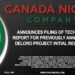 Canada Nickel Announces Filing of Technical Report for Previously Announced Deloro Project Initial Resource