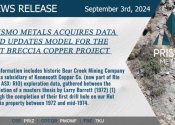 Prismo Metals Acquires Data and Updates Model for Hot Breccia Copper Project in Arizona