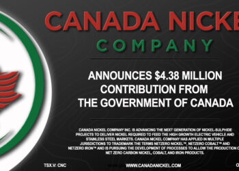 Canada Nickel Announces $4.38 million Contribution from the Government of Canada