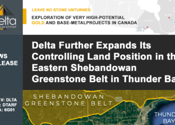 Delta Further Expands Its Controlling Land Position in the Eastern Shebandowan Greenstone Belt in Thunder Bay, Ontario