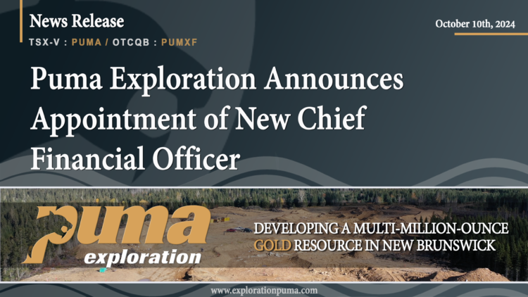 Puma Exploration Announces Appointment of New Chief Financial Officer