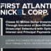 First Atlantic Nickel Closes $3 Million Dollar Investment Through Issuance of Non-Dilutive Unsecured Debenture with Option to Defer Interest and Principal Payments for 5 Years