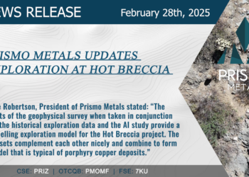 Prismo Metals Updates Exploration at Hot Breccia