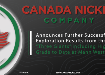 Canada Nickel Announces Further Successful Exploration Results from the “Three Giants” including Highest Grade to Date at Mann West
