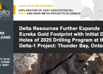 Delta Resources Further Expands Eureka Gold Footprint with Initial Drill Holes of 2025 Drilling Program at the Delta-1 Project: Thunder Bay, Ontario