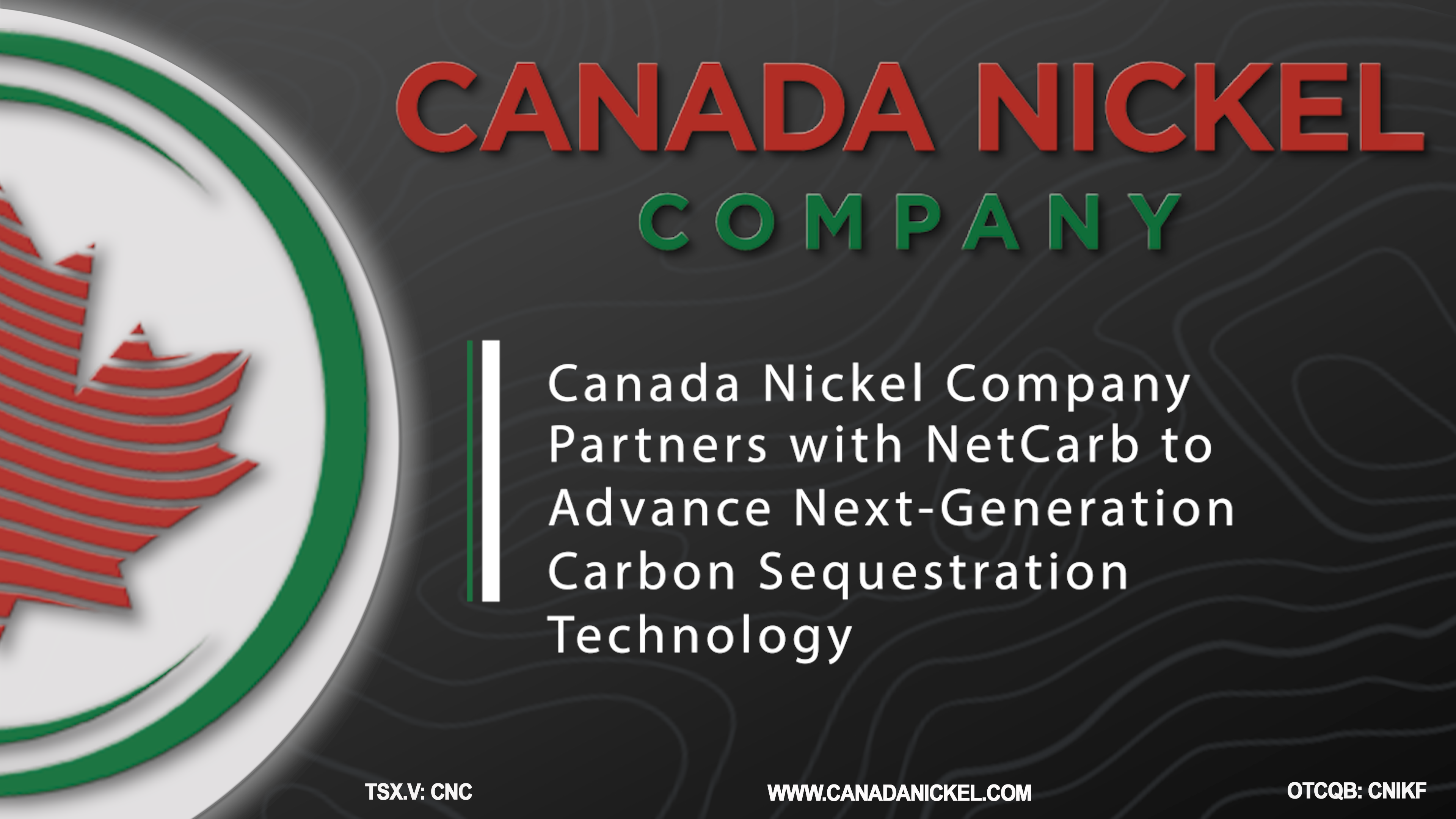 Canada Nickel Partners with NetCarb to Advance Next-Generation Carbon Sequestration Technology