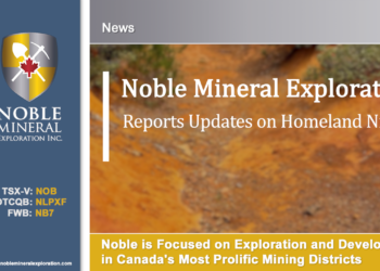 Noble Reports Updates on Homeland Nickel