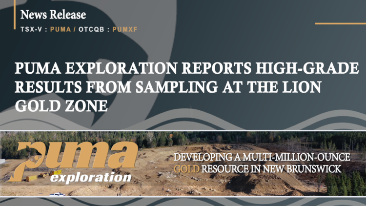 Puma Exploration Reports High-Grade Results from Sampling at the Lion Gold Zone